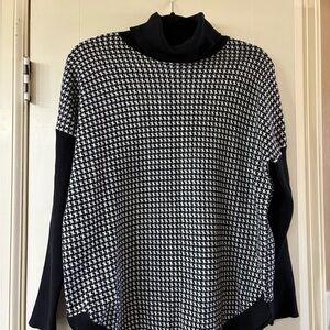 MICHAEL Michael Kors Black and White Turtleneck Sweater